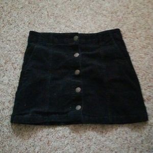 Black corduroy Skirt from forever21
